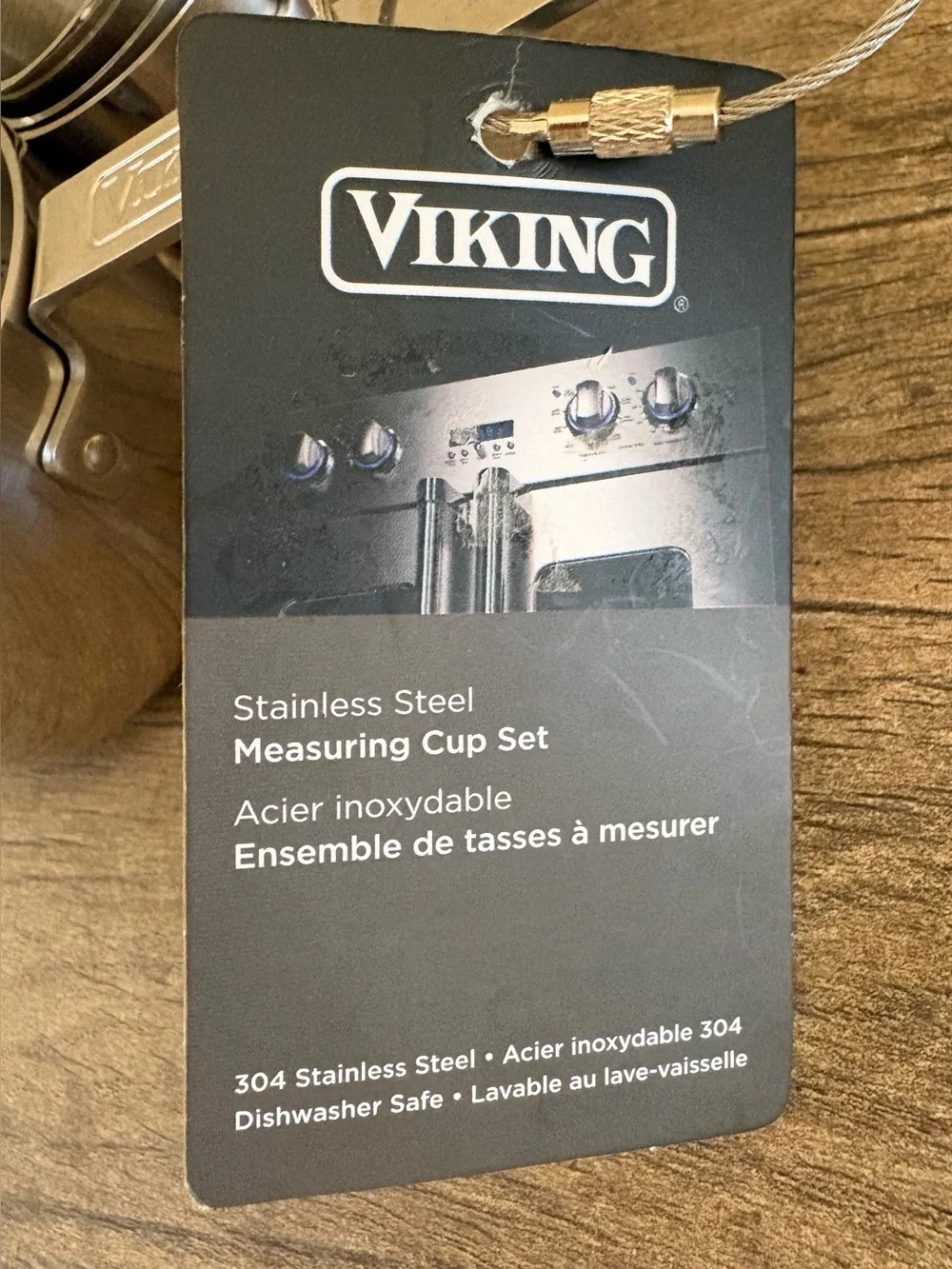 Viking Stainless Steel 4-pc Measuring Cups Set Extra Long Handles